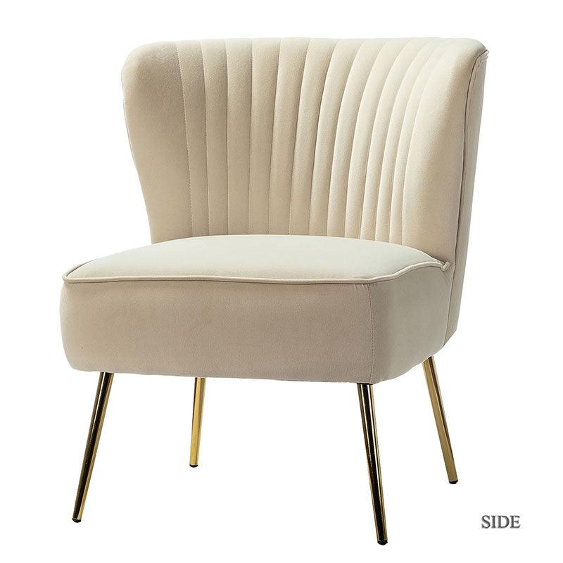 Lola Velvet Side Chair - Modern Upholstered Accent Chair for Living Room, Bedroom & Office - Soft Velvet Fabric with Sturdy Wooden Legs - Perfect for Dining, Lounge & Home Decor