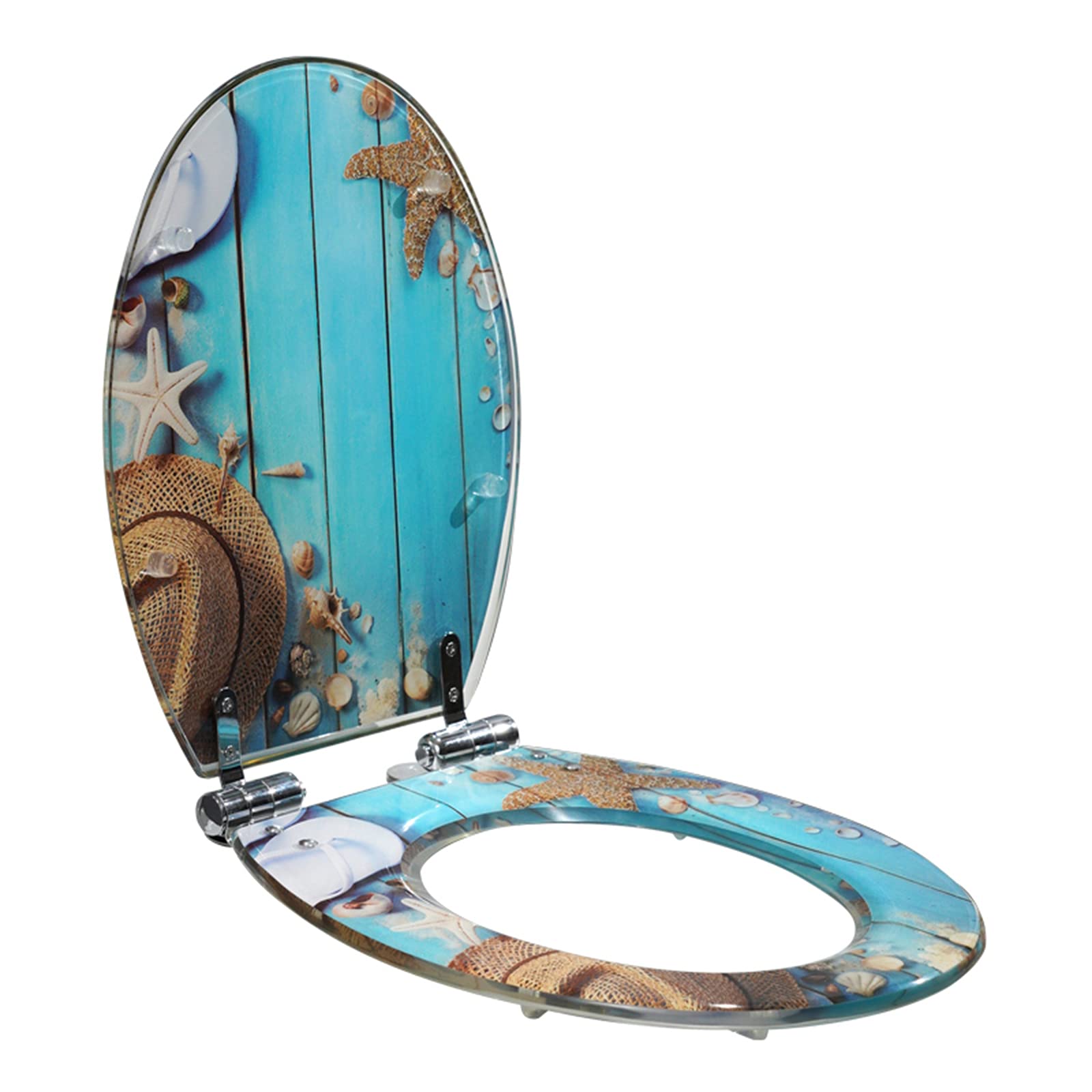 YYBD Elongated Toilet Seat with Soft Close - Easy Installation, Non-Slip Bumpers, Universal Fit for Most Toilets - Perfect for Bathroom Upgrade & Home Comfort