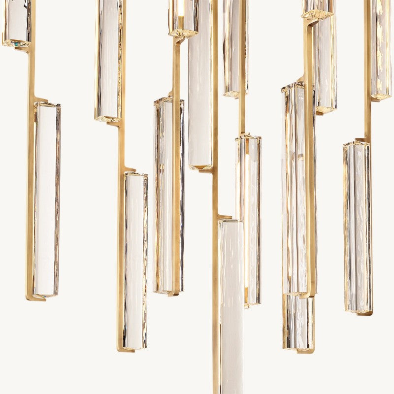 Elegant Ausle 40-Inch Round Crystal Chandelier - Modern Dining Room Lighting Fixture for Home Decor | Perfect for Living Room, Bedroom & Foyer