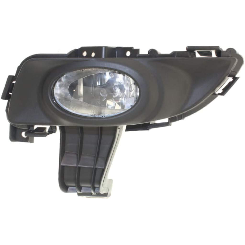 Mazda 3 Fog Light Assembly 2004-2006 Driver Side - Standard Elliptical Replacement for Sedan Models MA2592105 BN8P51690A | Perfect for Night Driving & Bad Weather Visibility