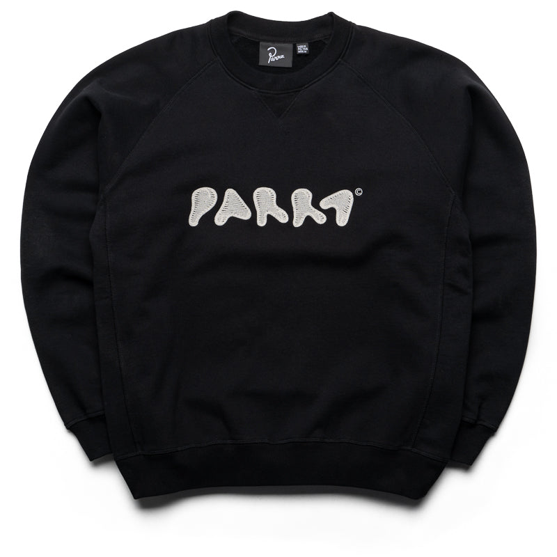 Parra Blob Logo Crewneck Sweatshirt - Washed Black | Men's Casual Pullover Hoodie for Streetwear & Everyday Comfort