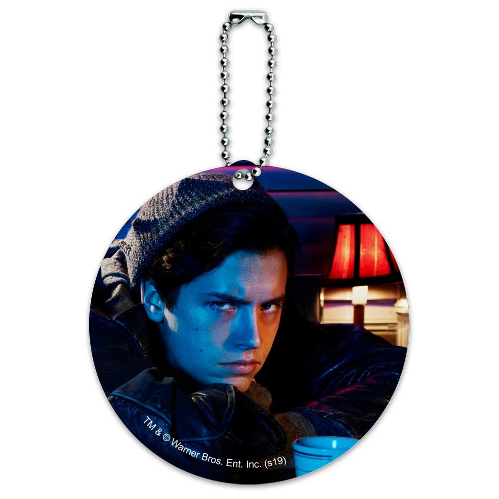 Riverdale Jughead Character Round Luggage ID Tag - Durable Suitcase Carry-On Name Tag for Travel Bags - Perfect for Airports, Cruises, and Business Trips