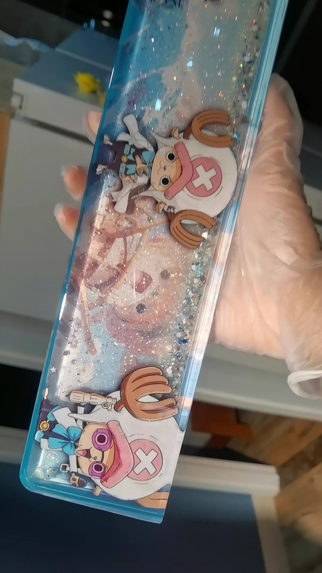 One Piece Chopper Quicksand Style Keyboard Resin Wrist Rest - Ergonomic Palm Support for Gaming & Typing - Anime Themed Computer Accessories for Desk Setup & Office Use