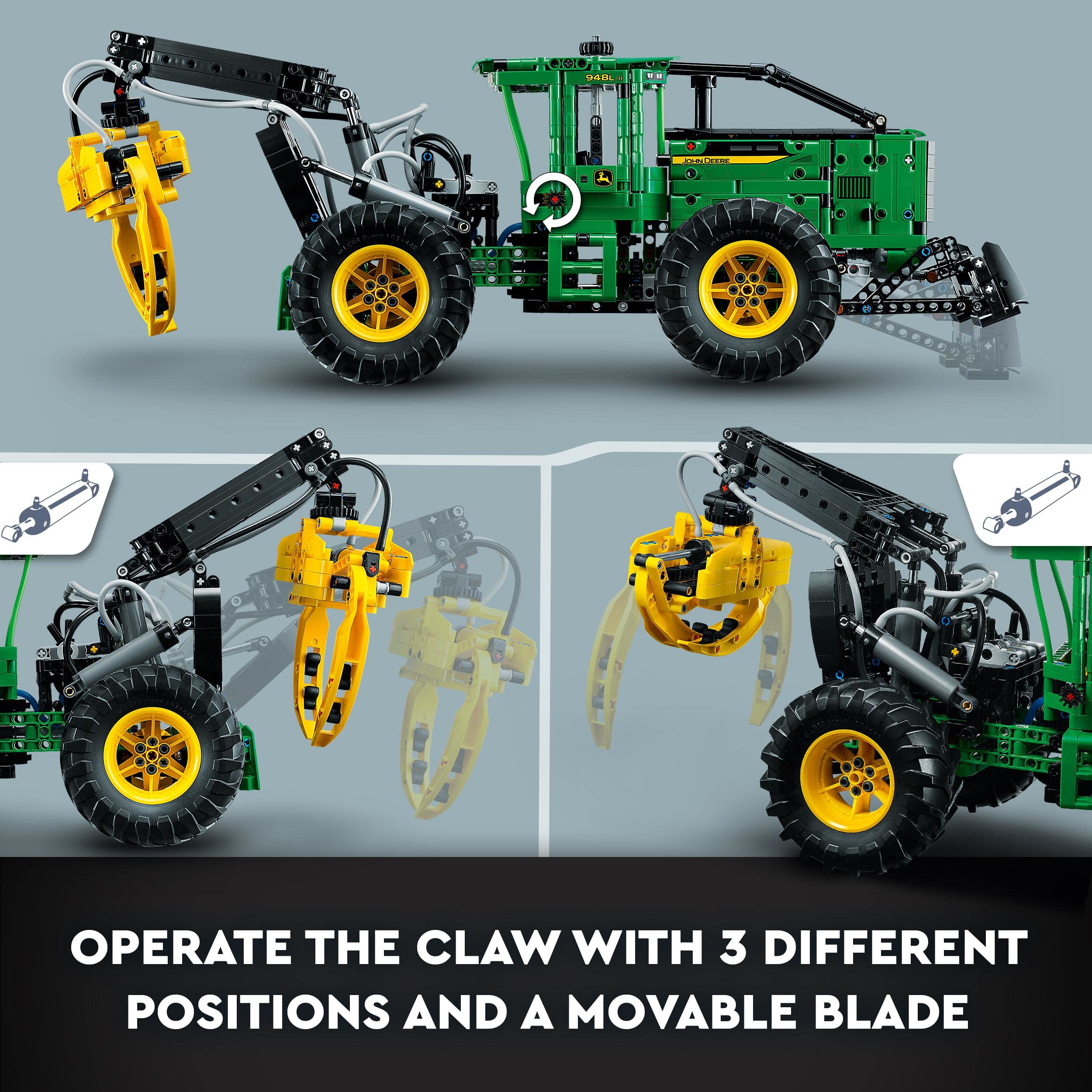 LEGO 42157 Technic Skidder John Deere 948L-II | Construction Toy Vehicle with Pneumatic Functions & 4 Large Wheels | Buildable Model Kit | Gift for Kids 8+ | STEM Learning & Pretend Play Construction Scenes