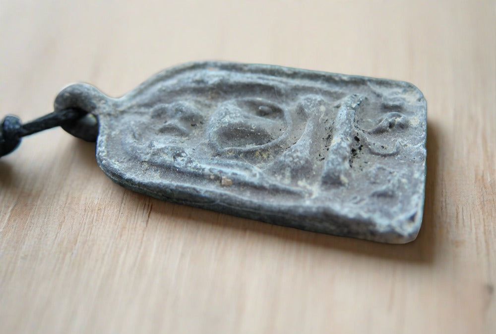Vintage Oxidized Thai Buddha Pendant Necklace - Handmade Spiritual Jewelry for Meditation, Yoga & Buddhist Gifts