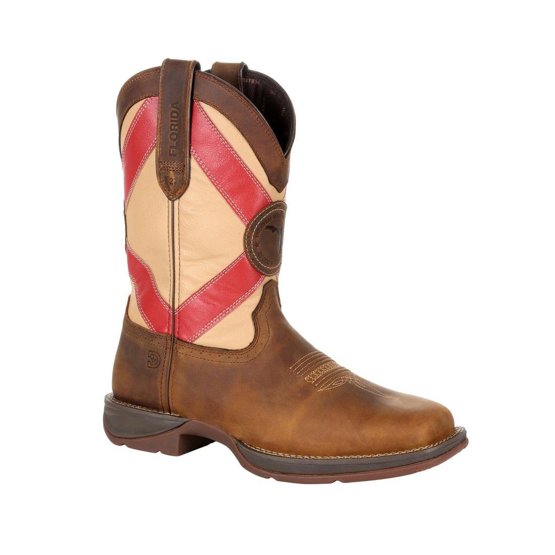 Rebel Florida State Flag Western Boots for Men & Women - Stylish Cowboy Boots with Unique State Design - Perfect for Rodeo, Country Music Festivals & Western Fashion
