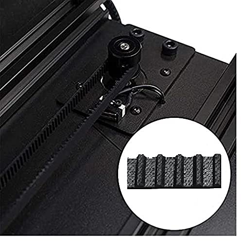 Heyiarbeit 5M330 Rubber Timing Belt - 5mm Pitch, 15mm Width, Arc Toothed Synchronous Belt for 3D Printers, CNC Machines & Industrial Equipment - High Precision Closed Loop Black Timing Belt for Smooth Power Transmission