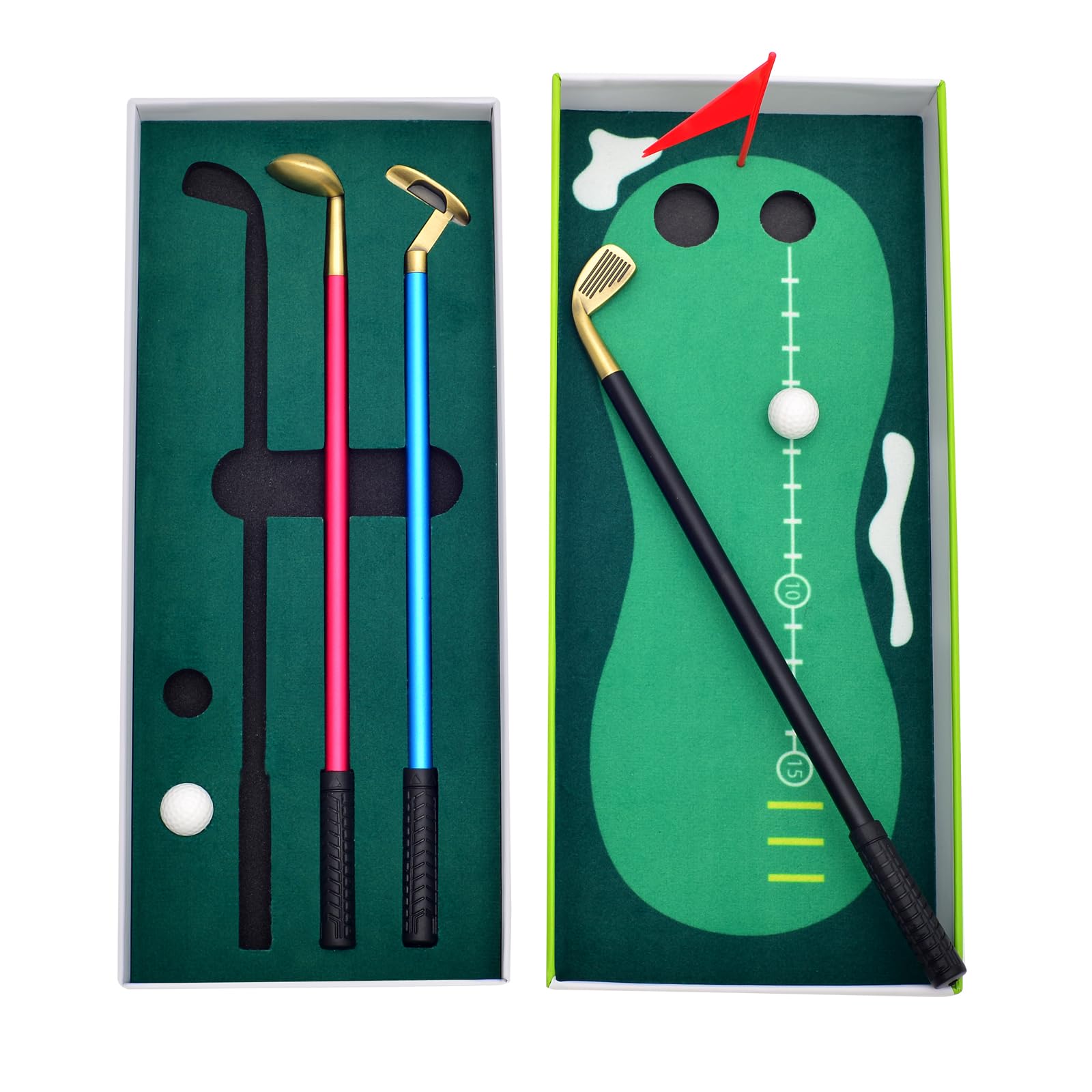 Mini Golf Set for Adults - Indoor Putting Green with Putter & 4 Golf Balls - Fun Office Desk Toy & Unique Gift for Men, Dad, Boss - Perfect for Home, Office, or Party Games