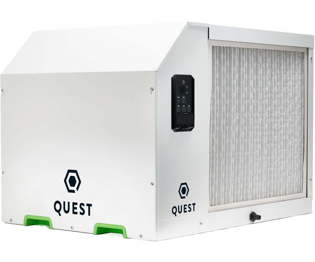 Quest New 335 High Efficiency Commercial Dehumidifier 277V - Powerful Moisture Control for Basements, Warehouses & Large Spaces