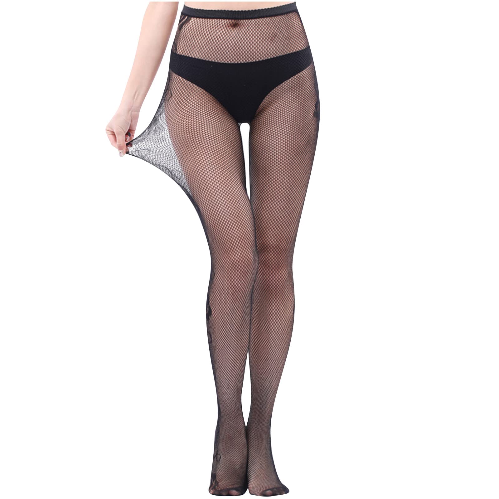 Sexy Plus Size Black Fishnet Stockings for Women - See Through Lingerie Pantyhose & TikTok Leggings for Naughty Play, Date Night, Boudoir Photography and Sensual Outfits