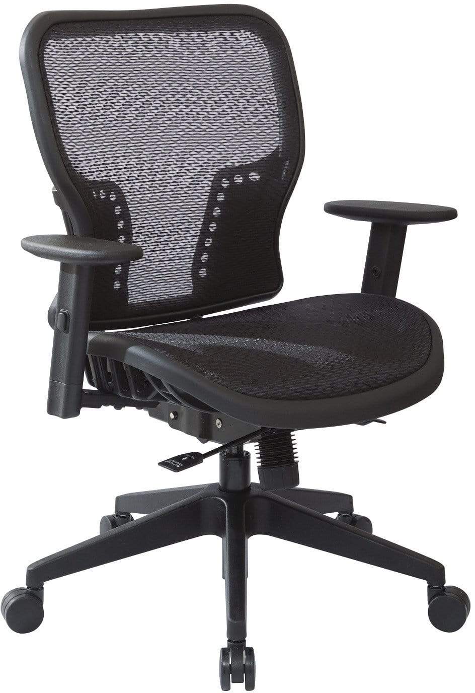 Office Star Space Seating® Executive Chair with Dark Air Grid Mesh Back - Ergonomic High Back Office Chair for Home & Business [2160SL] - Perfect for Long Work Hours & Conference Rooms