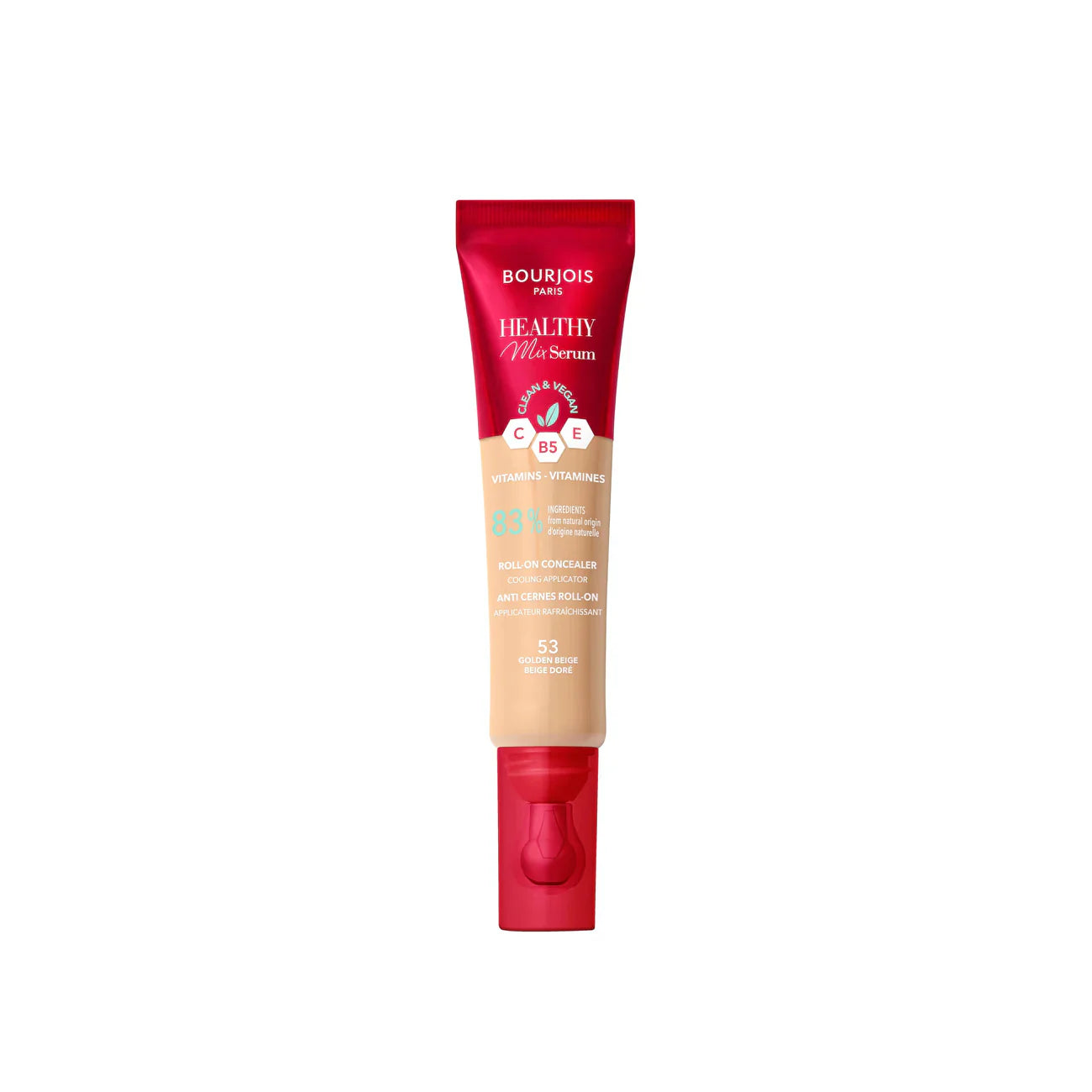 Bourjois Healthy Mix Clean Serum Roll-On Concealer - Lightweight, Hydrating & Long-Lasting for Dark Circles & Blemishes | Perfect for Everyday Makeup & On-the-Go Touch Ups