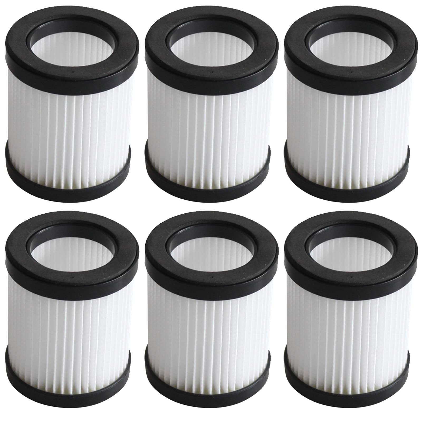 6-Pack Washable & Reusable HEPA Vacuum Filters - Compatible with MOOSOO XL-618A & M8-PRO Cordless Vacuums - Perfect for Pet Hair, Dust & Allergen Removal in Home Cleaning