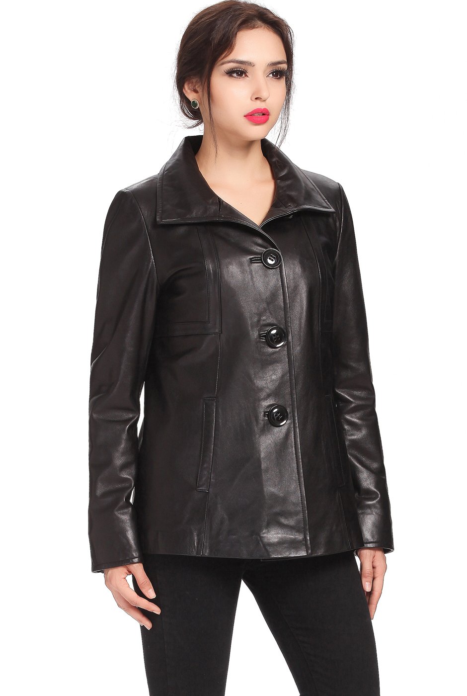 BGSD Women's Evelyn Lambskin Leather Jacket - Genuine Soft Leather, Plus Size & Petite Options Available | Perfect for Casual Outings, Date Nights & Fall Fashion Layering