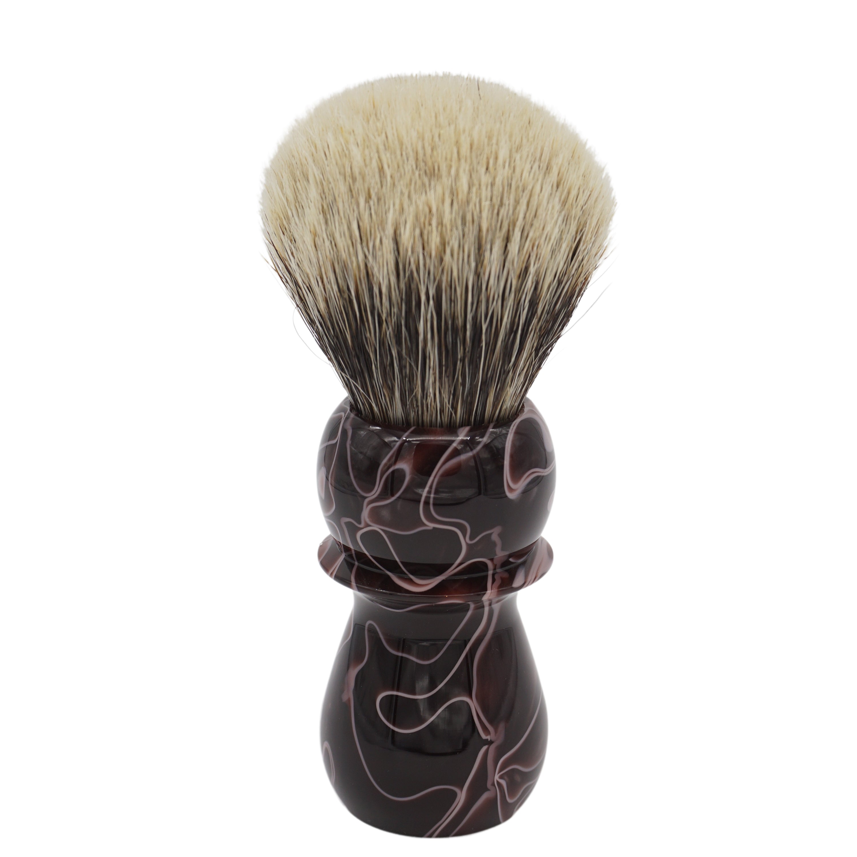 AP Shave Co. 24mm APLuxury Mixed Boar & Badger Shaving Brush - Premium Brown Handle for Men's Wet Shaving & Grooming - Perfect for Lathering Creams & Soaps