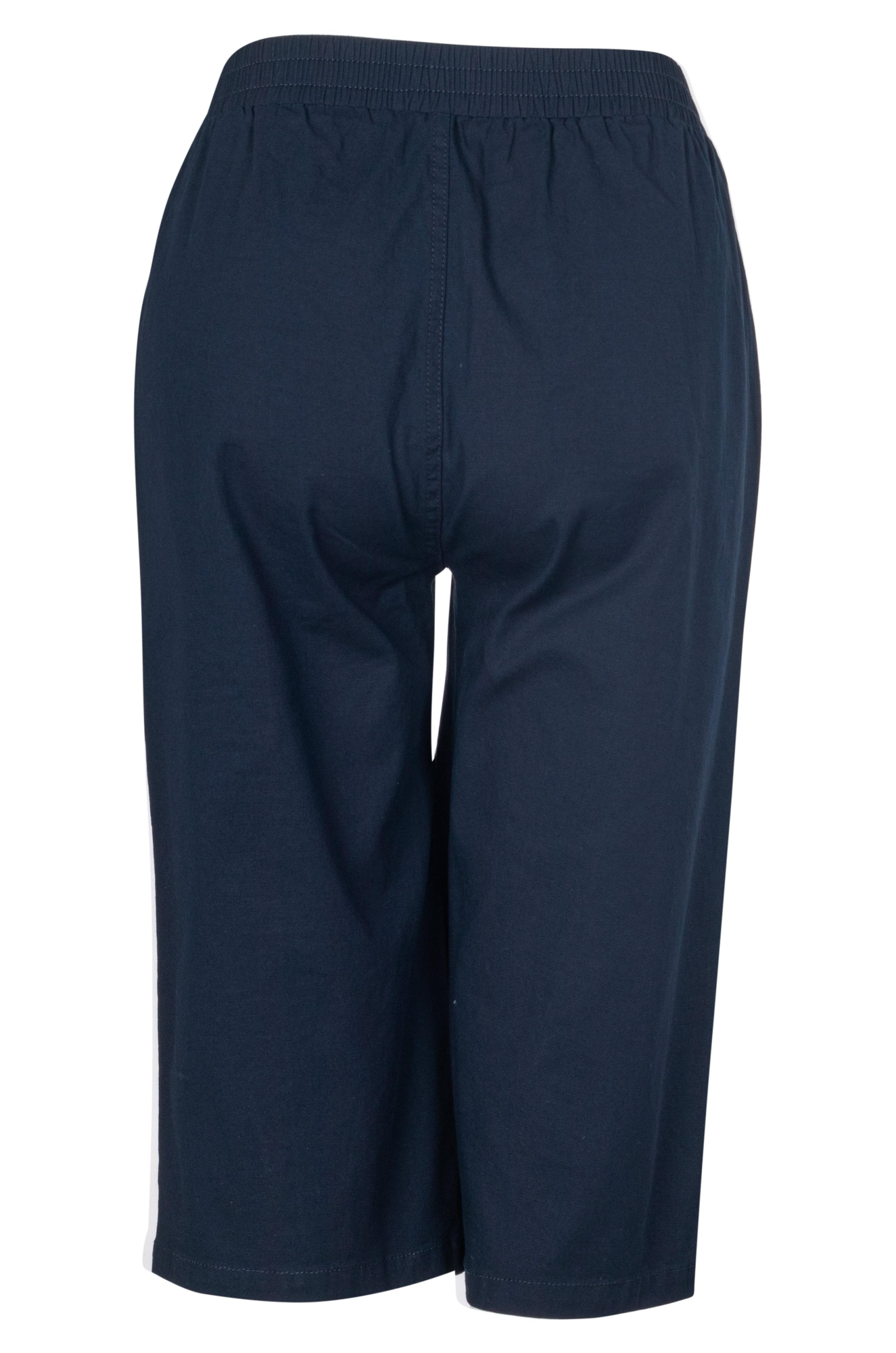 Women's Pull-On Below Knee Pants in Navy Blue - Comfortable Stretch Capris for Casual Wear, Work & Travel | Style 6815A1