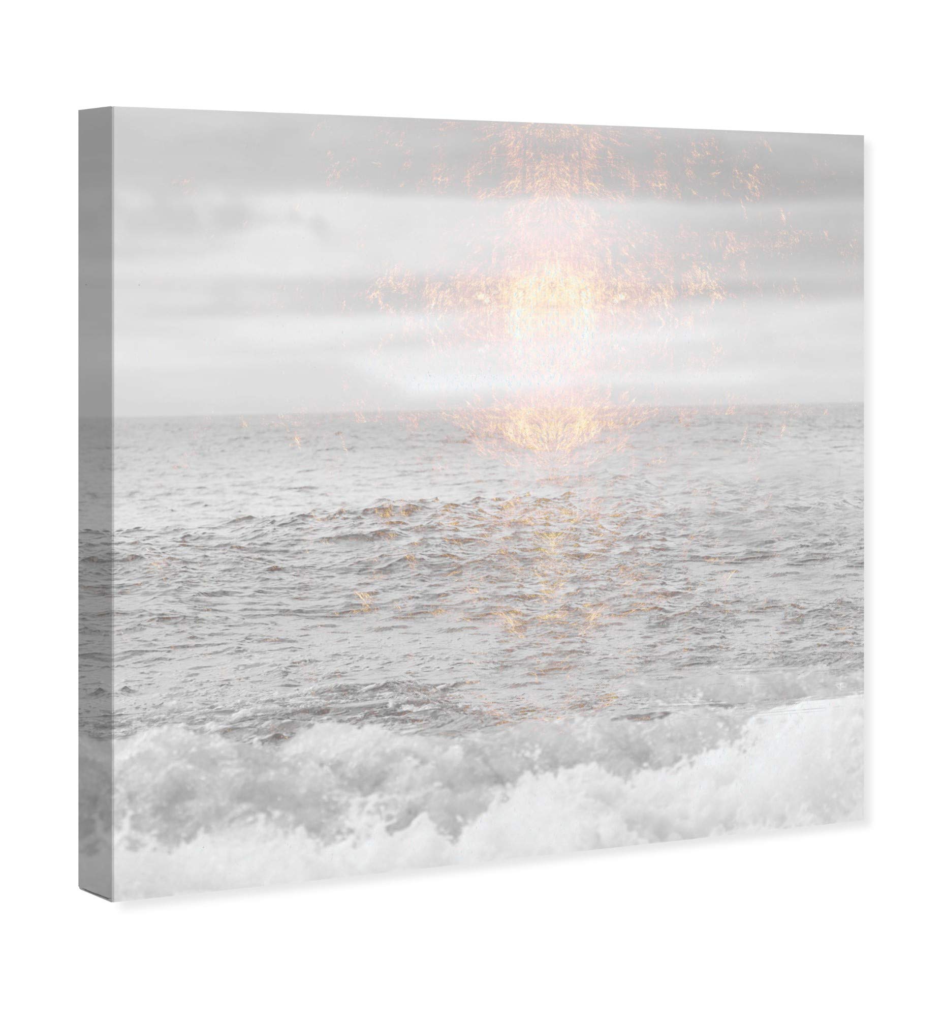 Oliver Gal Artist Co. 'Grey Sea' Nautical Coastal Wall Art Canvas Print - 20x20 Inches Blue Home Decor for Living Room, Bedroom & Office
