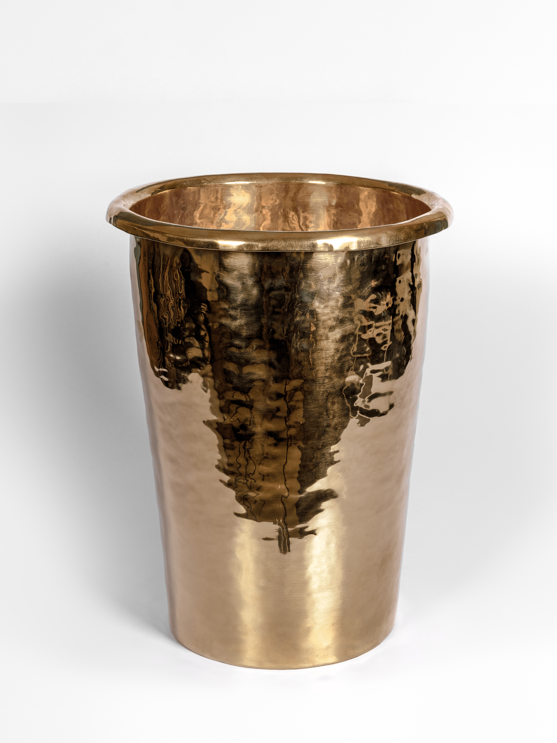 Premium Brass Waste Basket No. 20 - Elegant Office & Home Trash Bin for Living Room, Bedroom, or Bathroom
