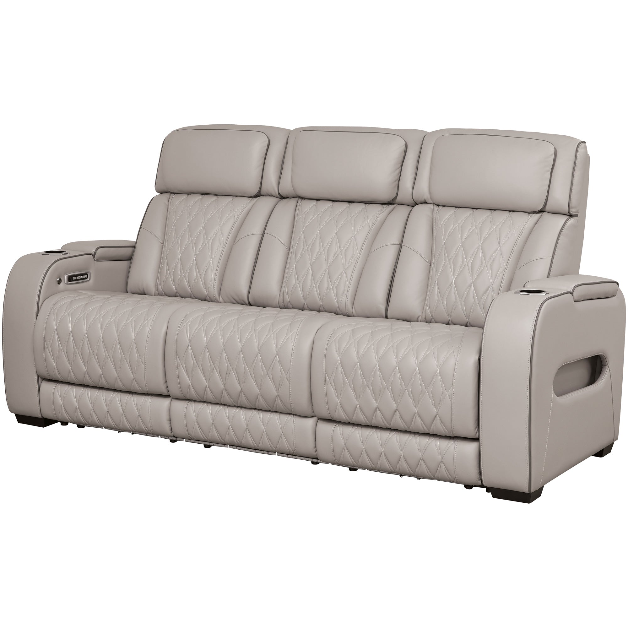 Boyington Power Reclining Sofa - Modern Electric Recliner with USB Charging & Cup Holders - Perfect for Living Room, Home Theater & Family Relaxation
