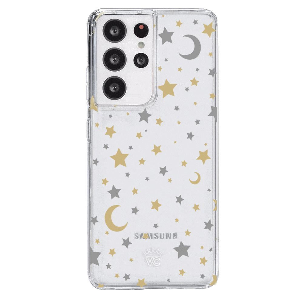 Starry Night Clear Samsung Phone Case - Protective Slim Fit Cover for Galaxy S21/S22/S23 - Perfect for Everyday Use & Gifts