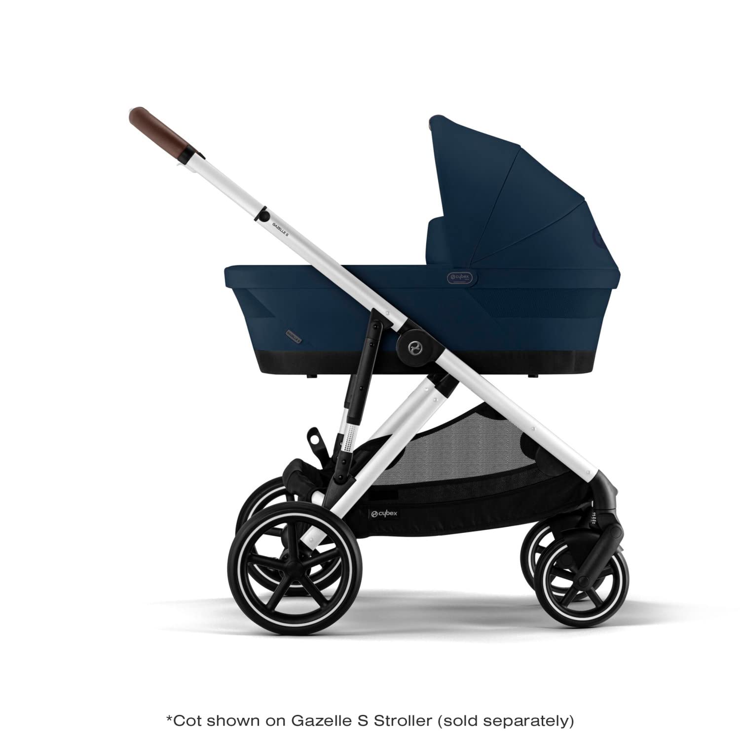 Cybex Gazelle S 2 Baby Bassinet - Portable Infant Cot with Ergonomic Handle, Sun Canopy & Spacious Interior | Compatible with Gazelle S 2 Stroller in Ocean Blue | Perfect for Newborns, Travel & Nursery Use