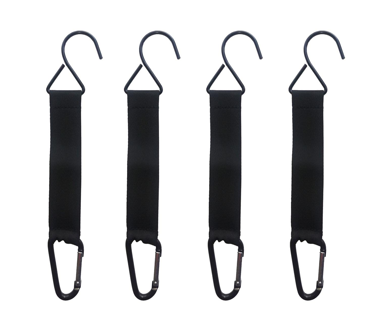 4-Pack Heavy Duty Fence Hooks for Baseball, Softball, Tennis Racket Bags, Water Bottles & Basketball Backpacks - Durable Multi-Purpose Hanging Hooks for Sports Equipment, Tote Bags & Home Organization