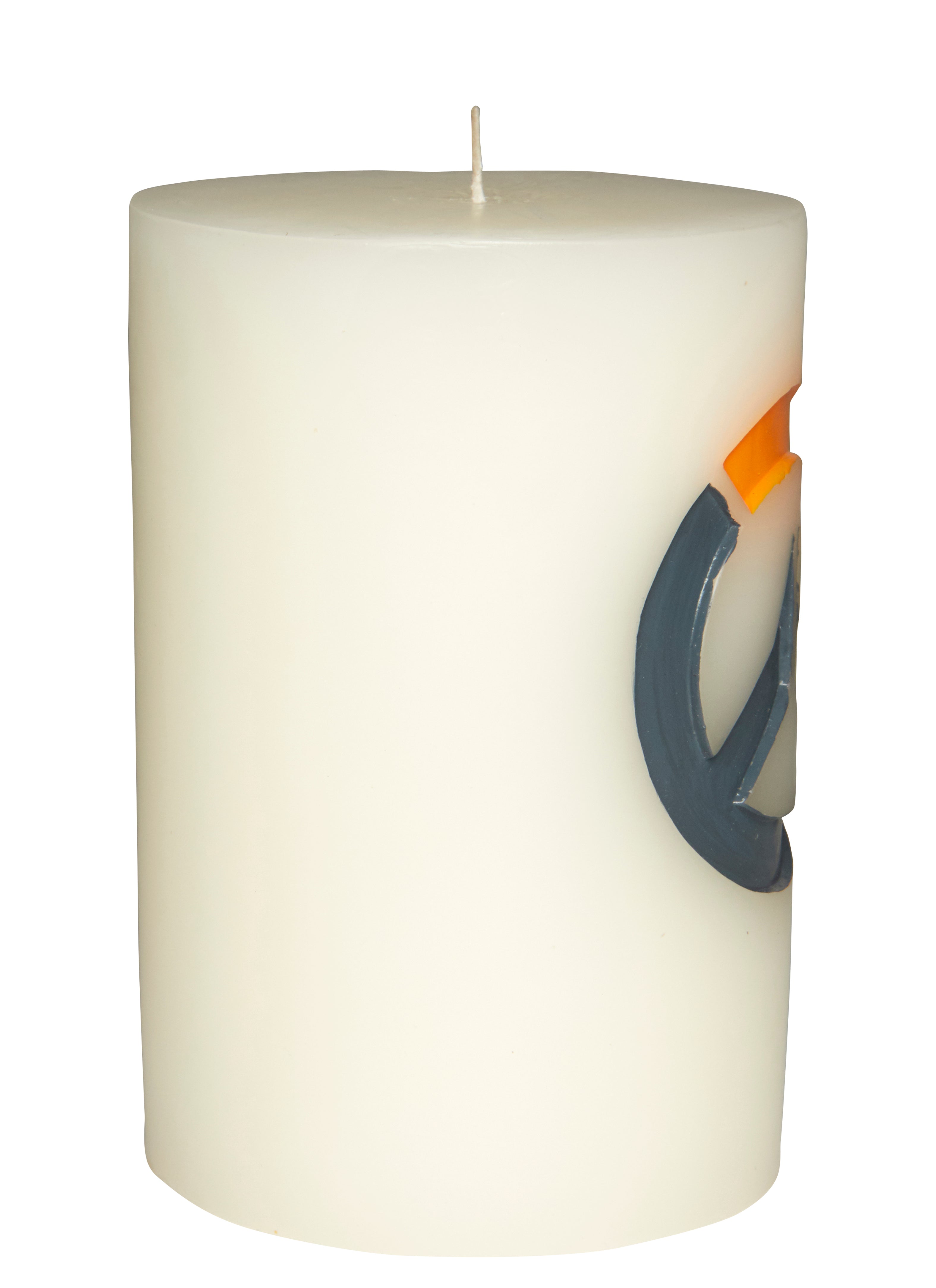 Overwatch Themed Sculpted Insignia Scented Candle - Perfect for Gaming Room Decor, Gift for Gamers & Collectors