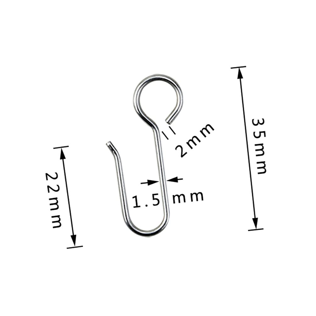 120pcs Cabilock Steel Curtain Hooks - Heavy Duty Shower & Car Sunshade Hanging Hooks for Home, RV & Vehicle Use | Durable Curtain Track Hooks with Bracket for Bathroom, Bedroom & Automotive Window Shades