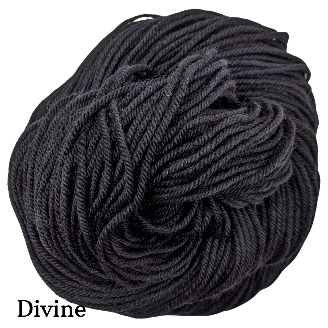 Knitcircus Yarns - Quoth the Raven Semi-Solid Hand-Dyed Yarn Skeins | Premium Custom Dyed Knitting & Crochet Yarn for Scarves, Sweaters & Home Decor
