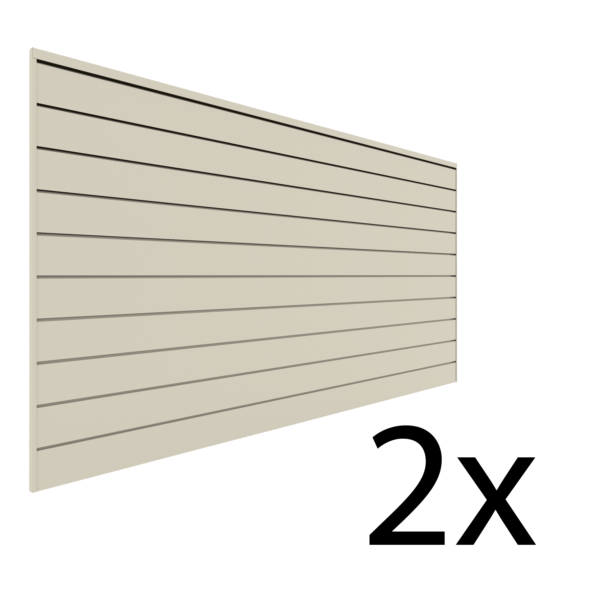 4 ft. x 8 ft. PVC Slatwall Panel - 2 Pack (64 sq ft Total) - Durable Retail Display for Stores, Garages & Home Organization