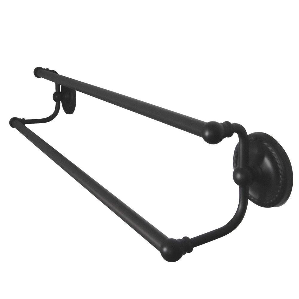 Oil Rubbed Bronze 24-Inch Double Towel Bar Rack - Bathroom Accessories for Modern Homes (BA913ORB) - Perfect for Bathrooms, Spas, and Luxury Hotels