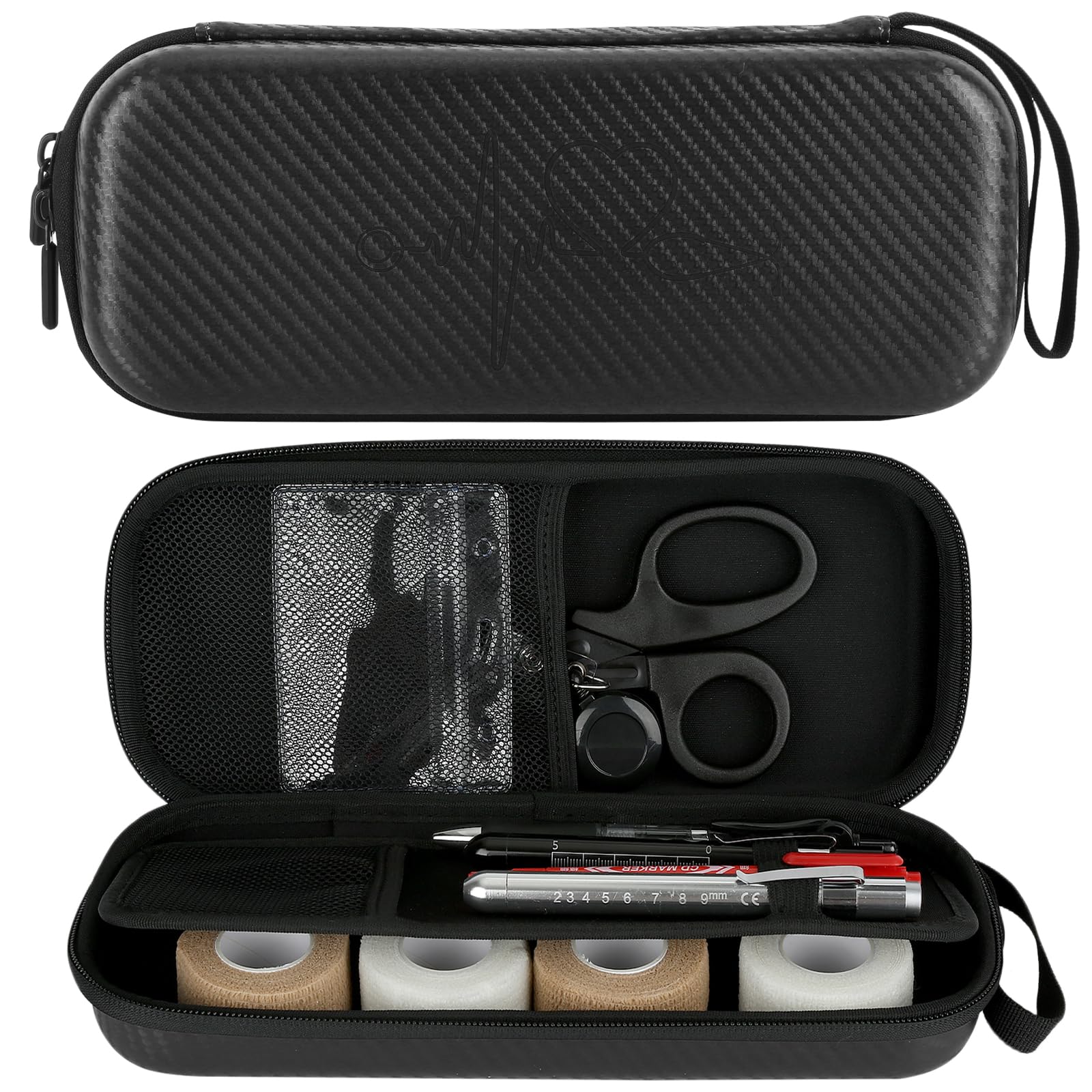 Premium Hard Stethoscope Case for 3M Littmann & Omron/ADC/MDF - Nurse Accessories Organizer with Storage Pocket - Ideal Gift for Nursing Students & Medical Professionals (Black) - Perfect for Hospital Shifts, Clinical Rotations & Travel Protection