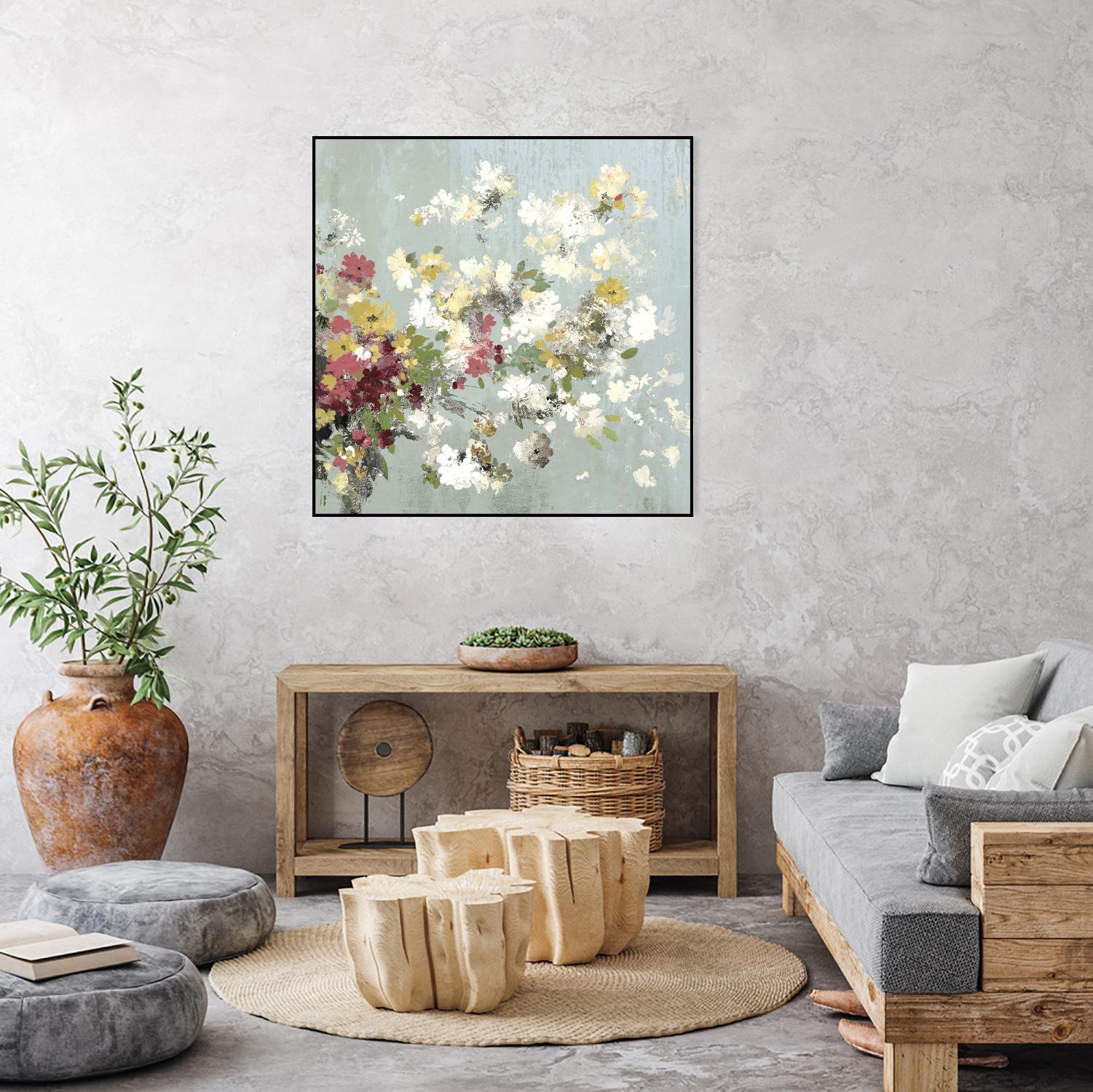 Abstract Bouquet II Wall Art - Modern Floral Canvas Painting for Home & Office Decor | Perfect for Living Room, Bedroom, and Workspace
