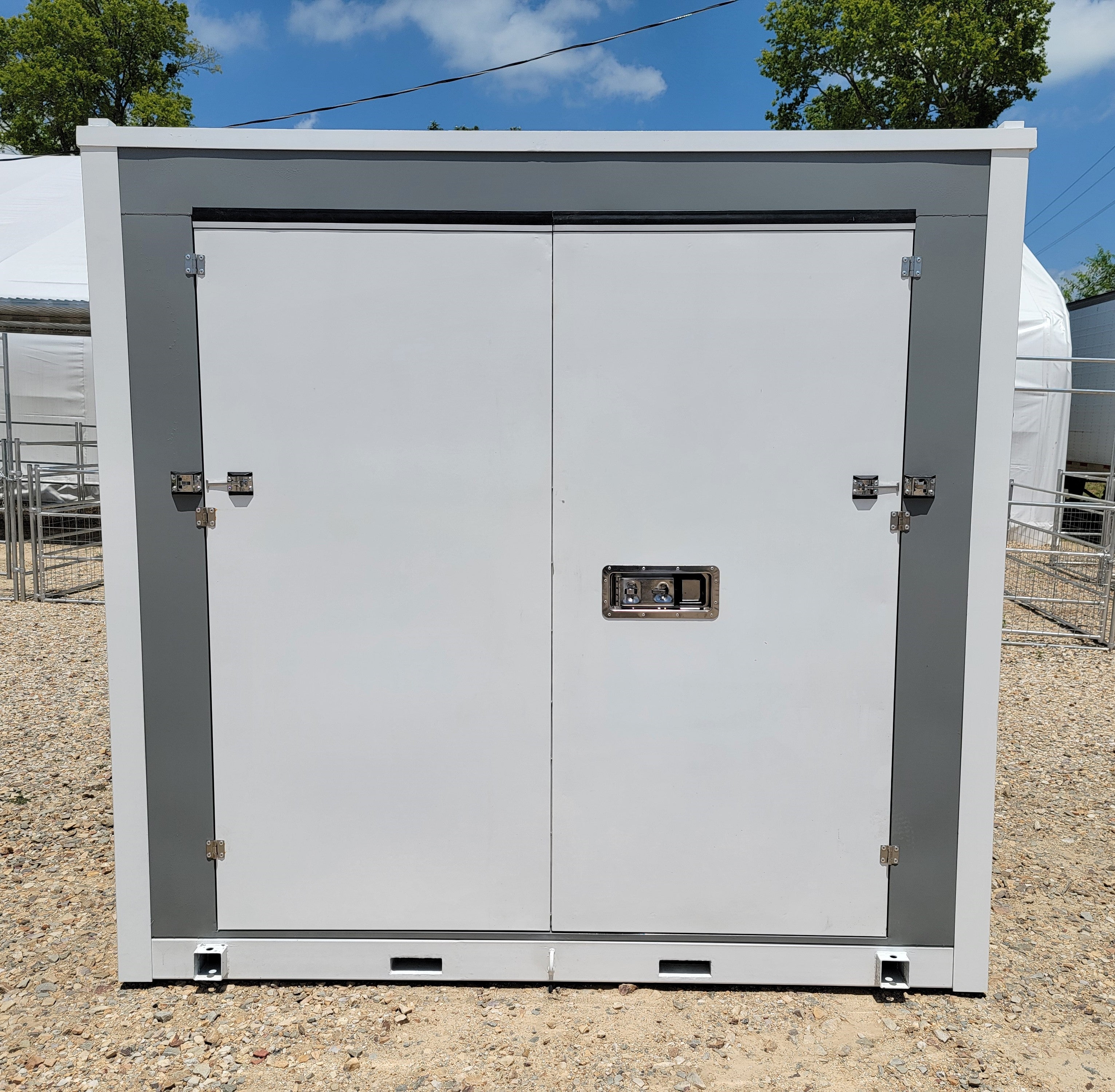 8'x10' Portable Storage Shed - Single Door Relocatable Container Building for Backyard, Garage & Outdoor Storage | Durable & Weather-Resistant