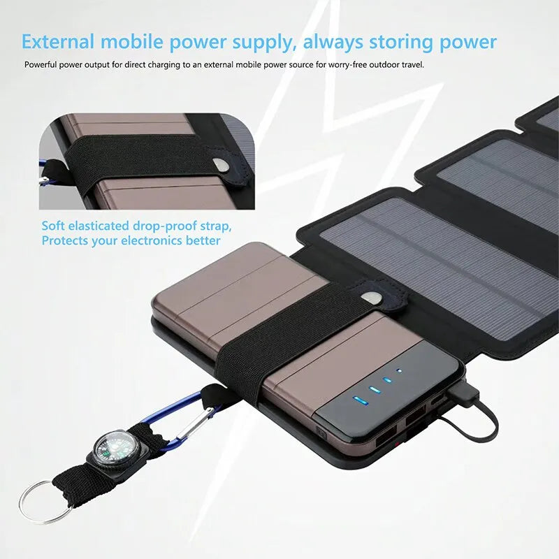 Portable Foldable Solar Panels for Camping, Hiking & Emergency Power - 100W Waterproof Solar Charger for Phones, Laptops & Outdoor Gear