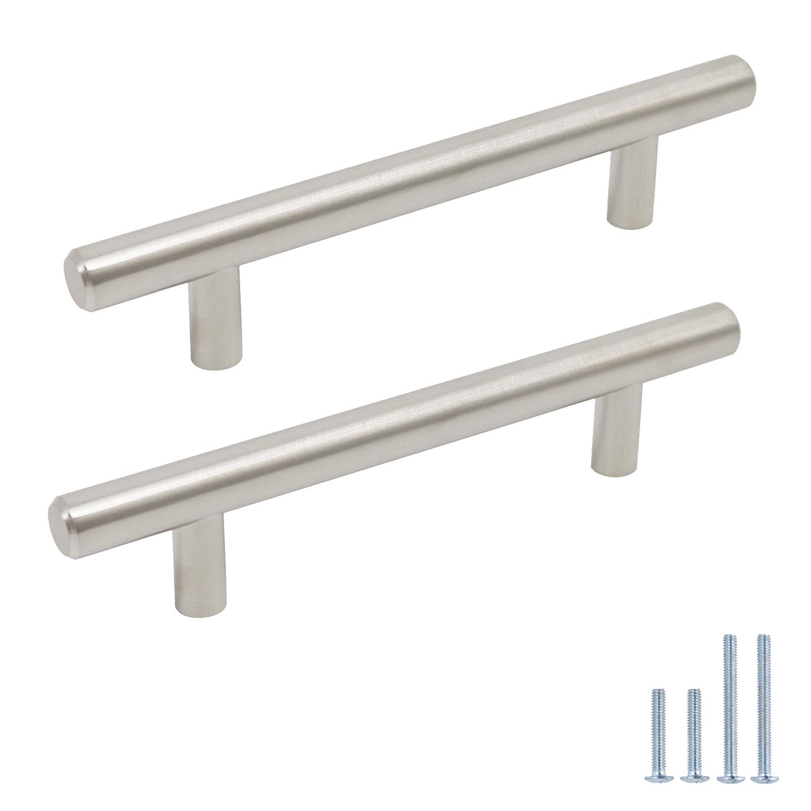 Probrico Brushed Nickel T Bar Cabinet Handles - 25 Pack for Kitchen & Bathroom