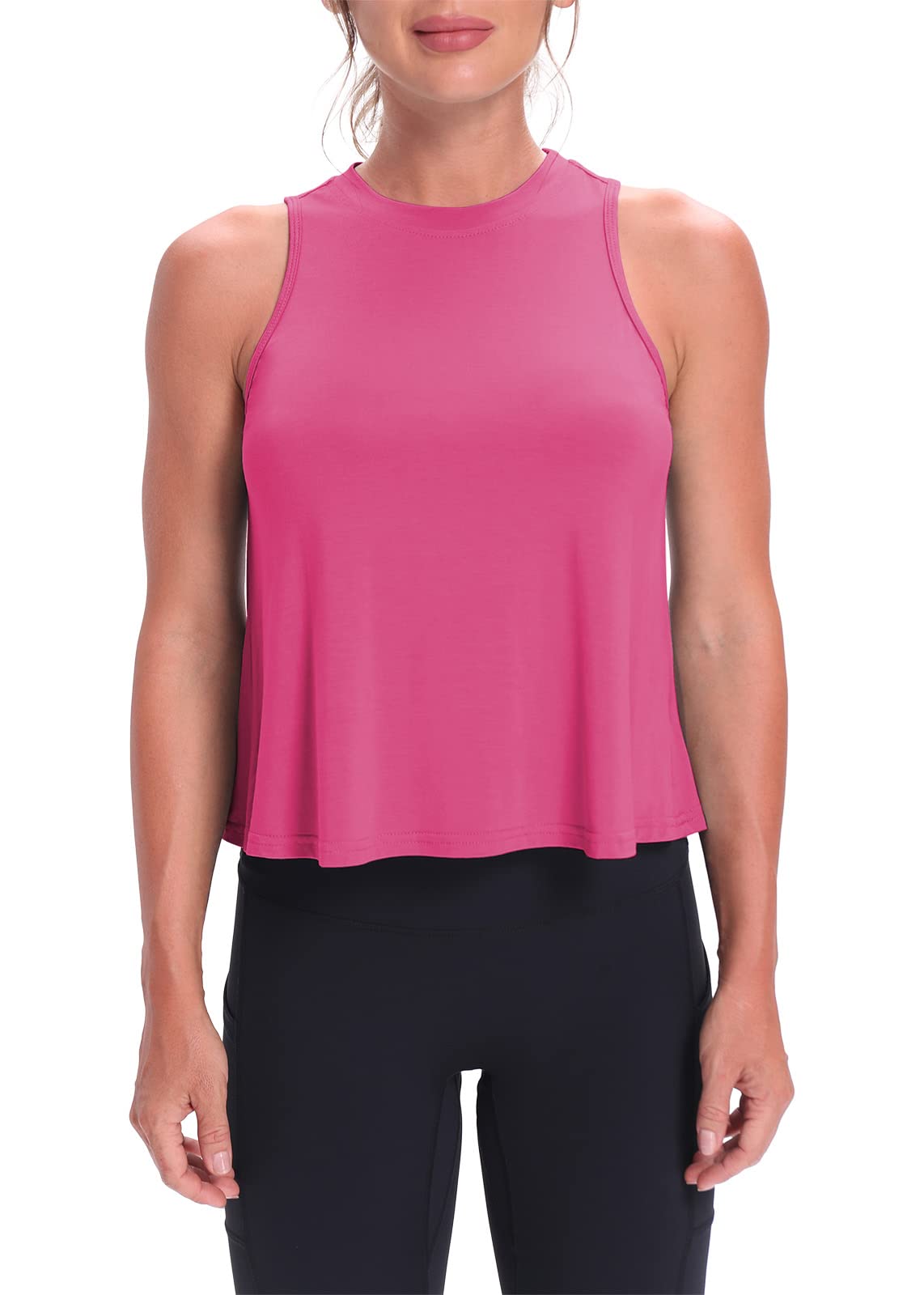 Women's Mippo Crop Tops - Breathable Workout Shirts & Flowy Athletic Tank Tops for Yoga, Running & Gym | Summer Fitness Apparel