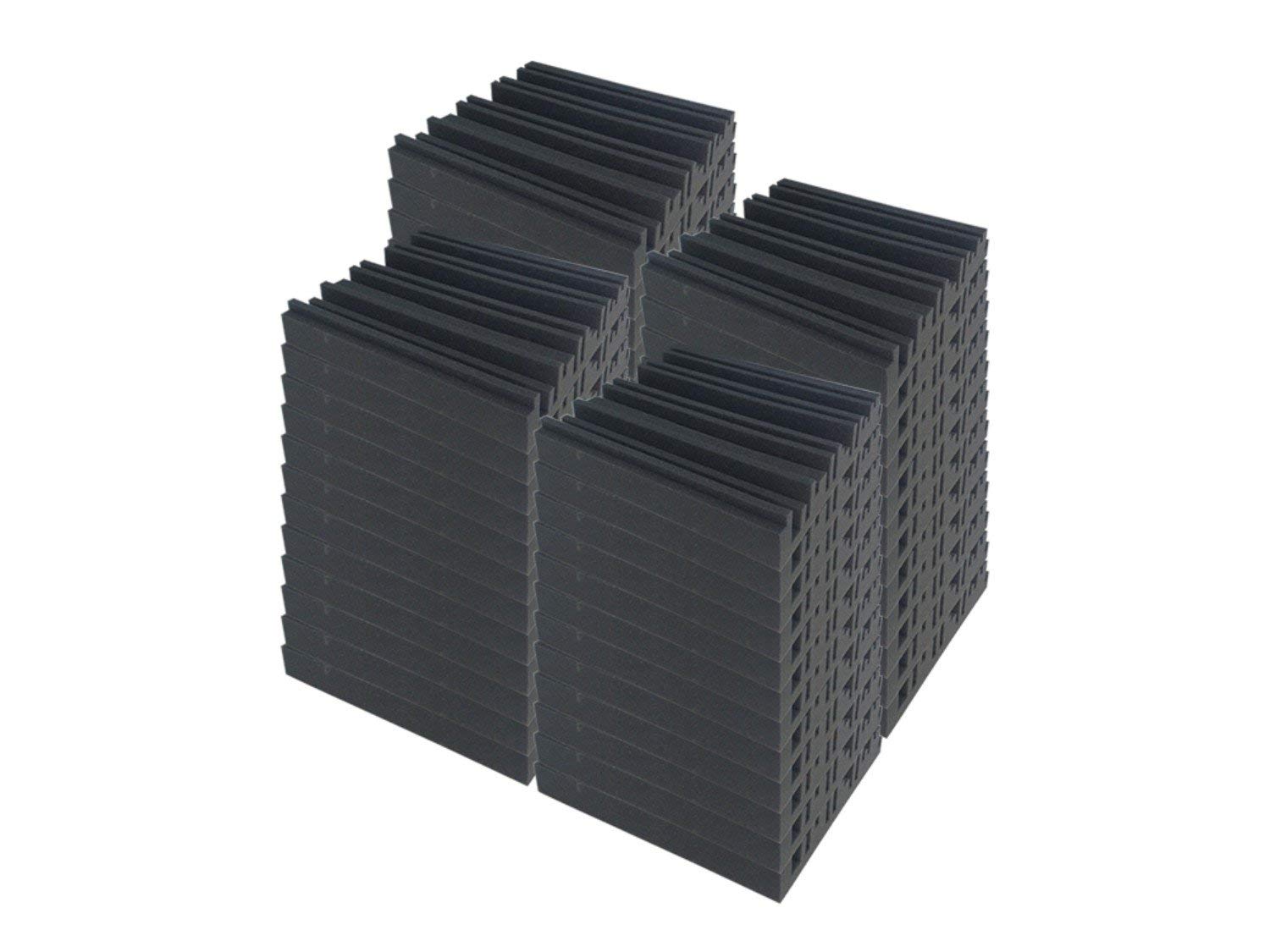 48 Pack Black Acoustic Foam Panels 11.8