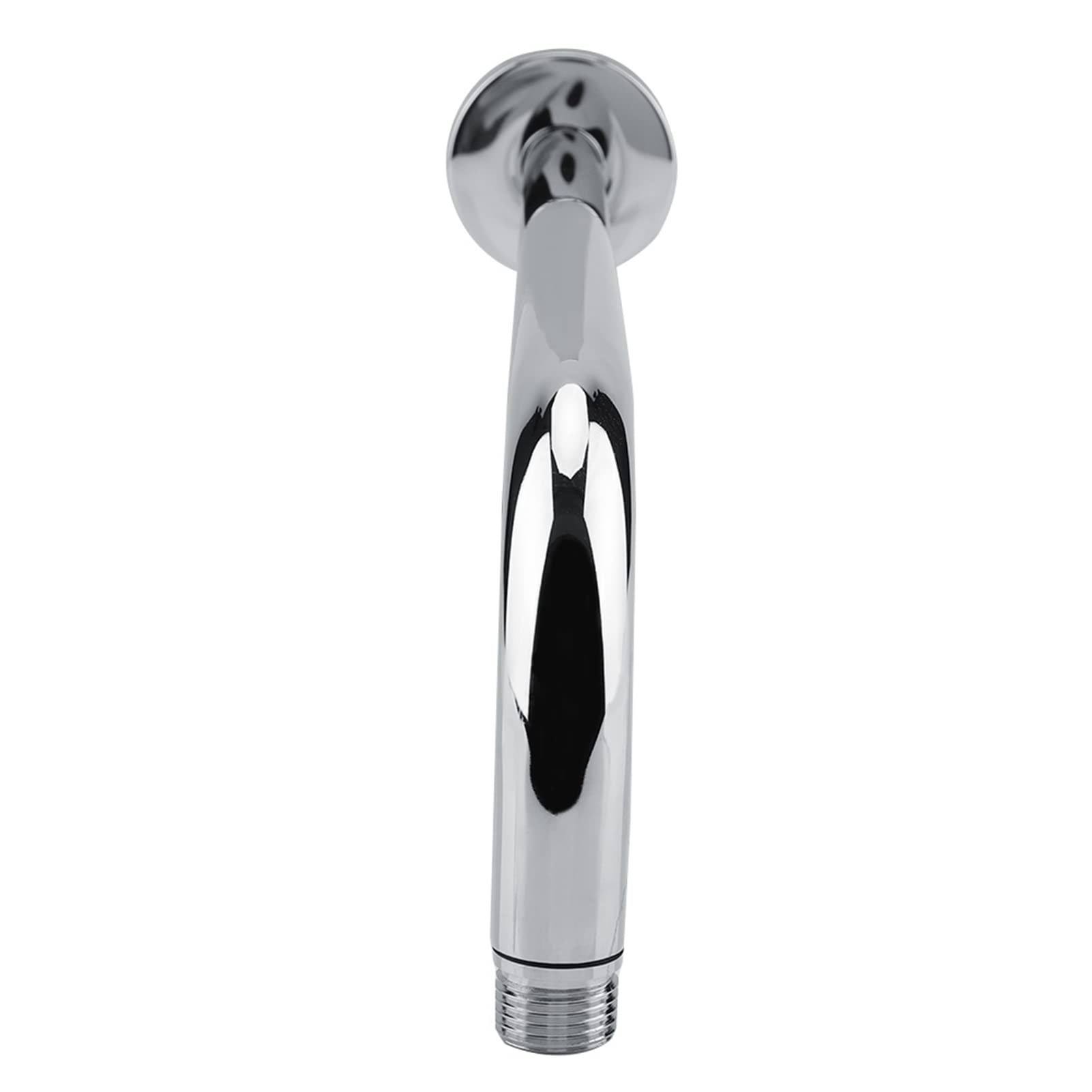 16 Inch L-Shaped Stainless Steel Chrome Shower Arm with Flange - Wall Mount Angle Shower Extension for Fixed & Rain Shower Heads - Perfect for Bathroom Renovation & Spa-Like Shower Experience