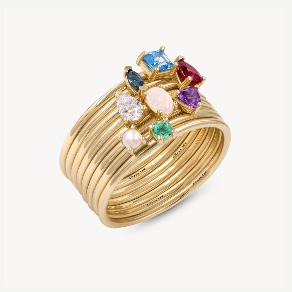 Birthstone Ring - Personalized Sterling Silver Birthstone Jewelry for Women | Perfect Gift for Birthday, Anniversary & Mother's Day | Elegant Everyday Wear & Special Occasions