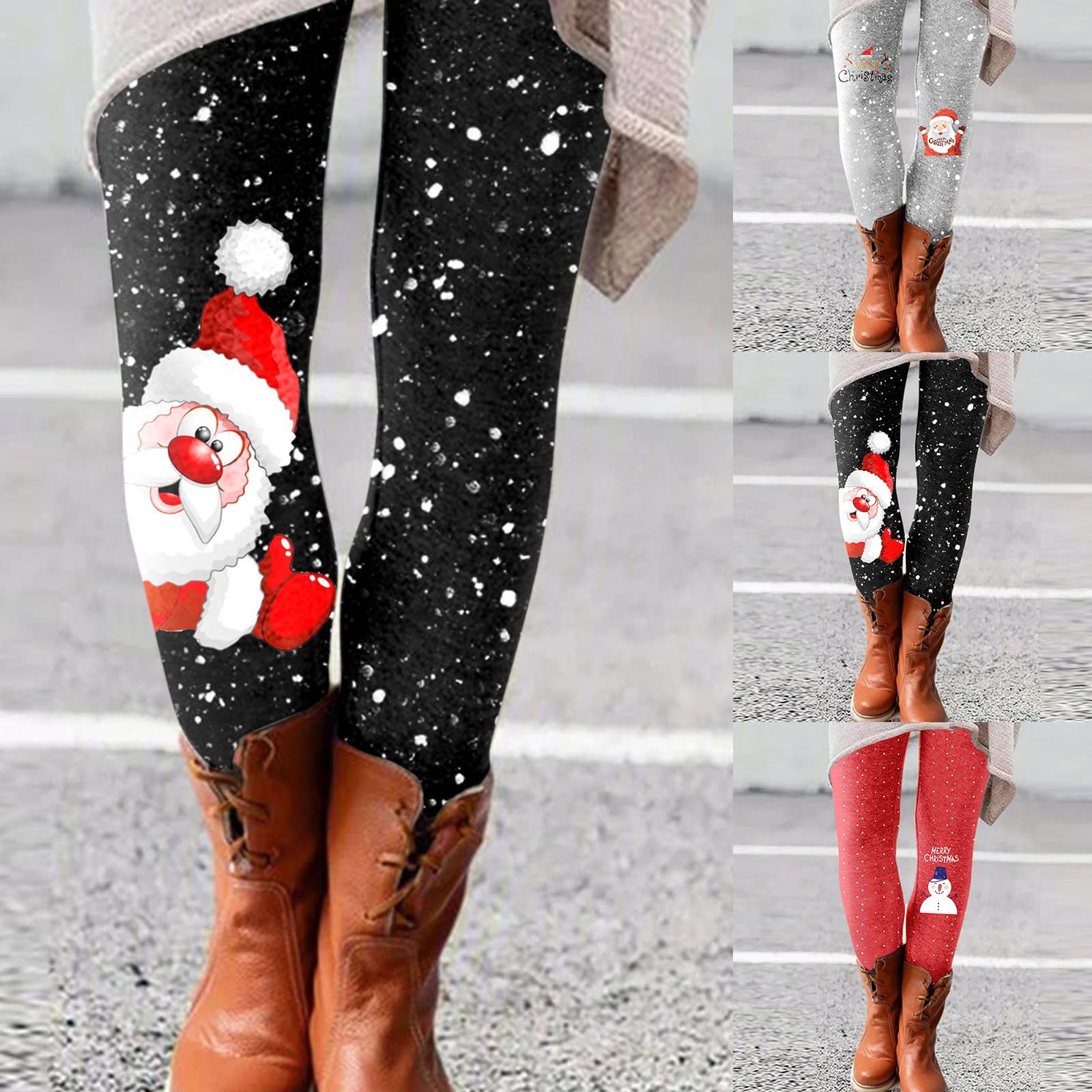 Women's Christmas & Halloween Leggings - Pumpkin Print Yoga Pants for Party & Workout