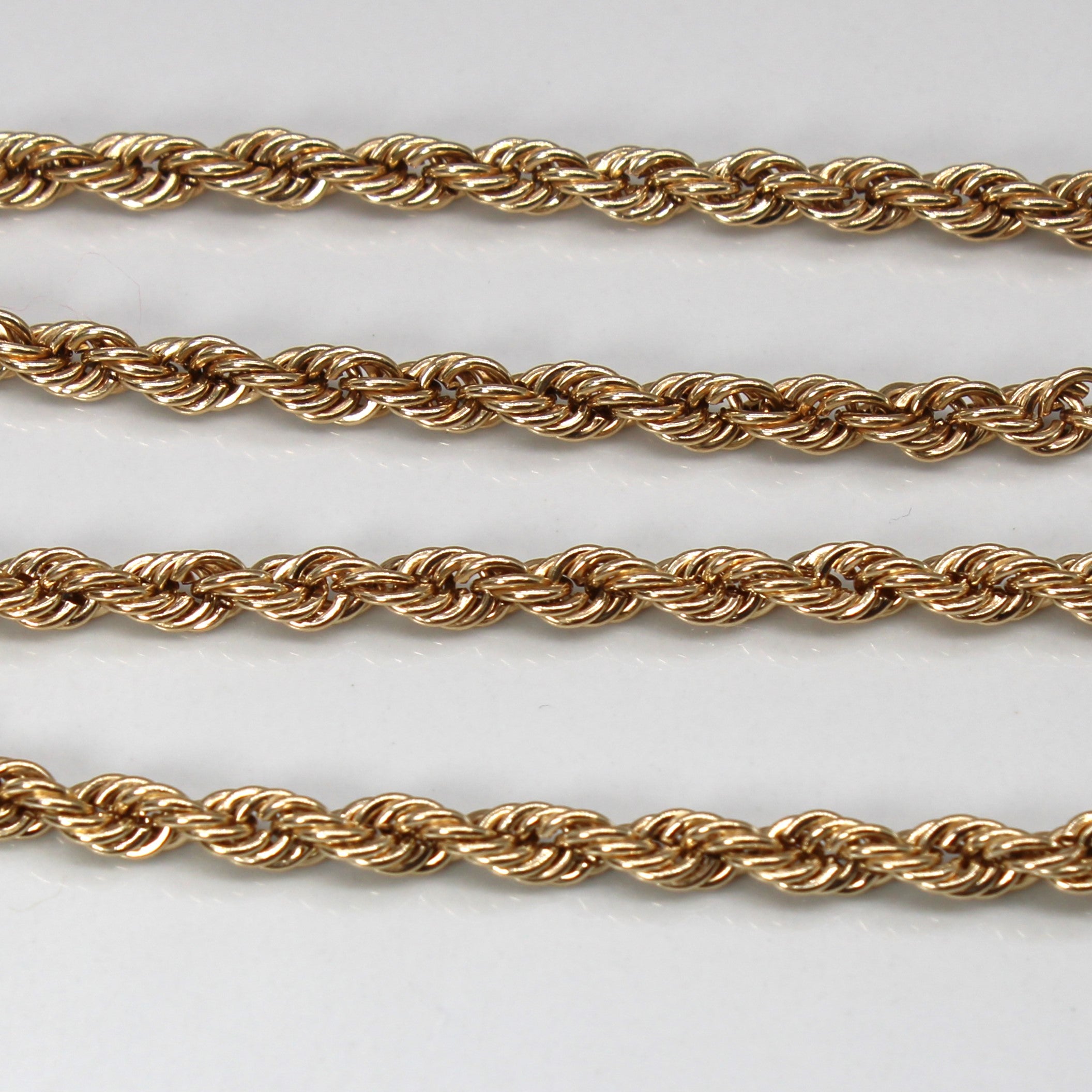 10K Yellow Gold Rope Chain Necklace for Women - 18 Inch Solid Gold Rope Chain - Durable & Elegant Jewelry for Everyday Wear, Special Occasions & Gifts