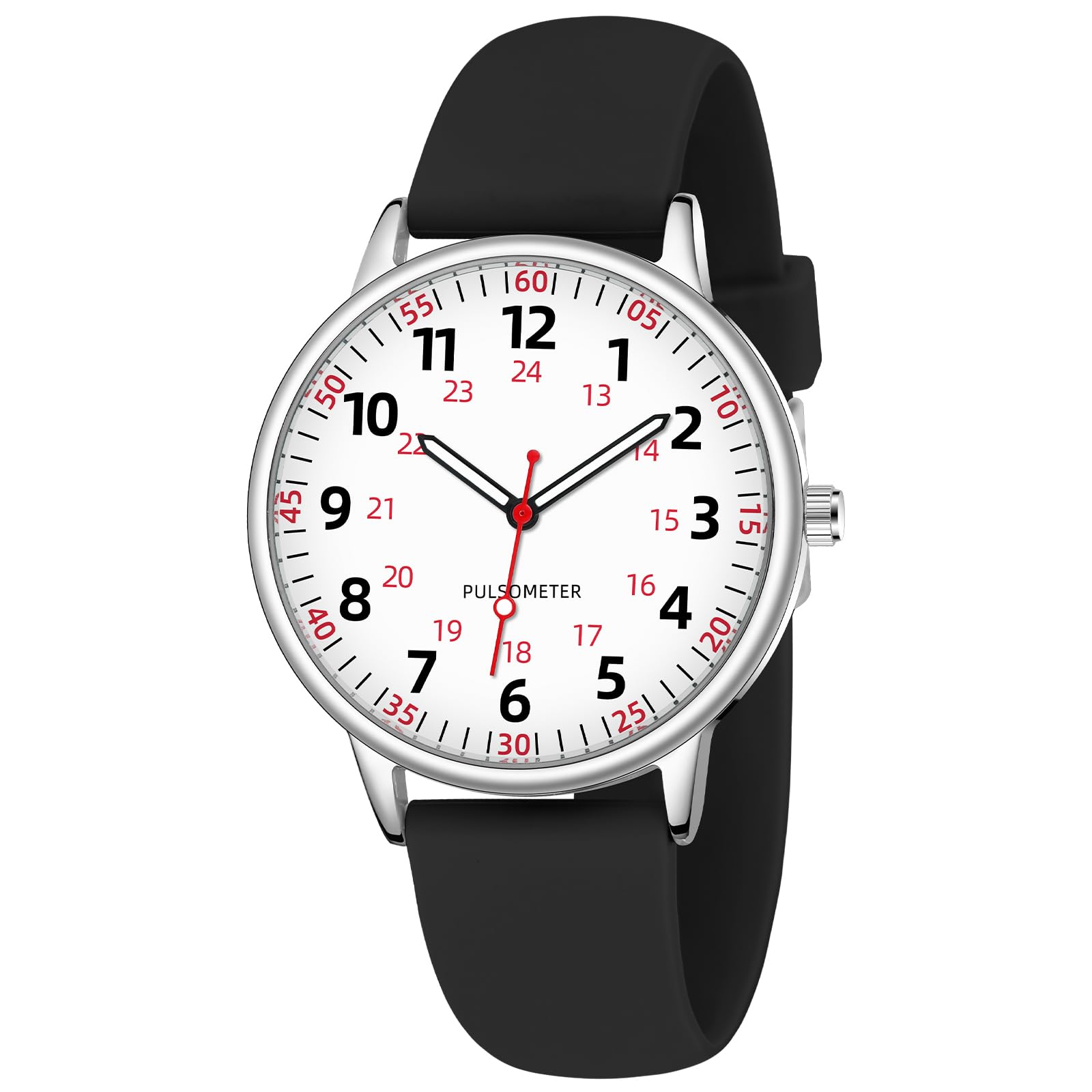Waterproof Analog Nursing Watch for Women - Silicone Strap with Second Hand | Ideal for Nurses, Medical Professionals & Healthcare Workers