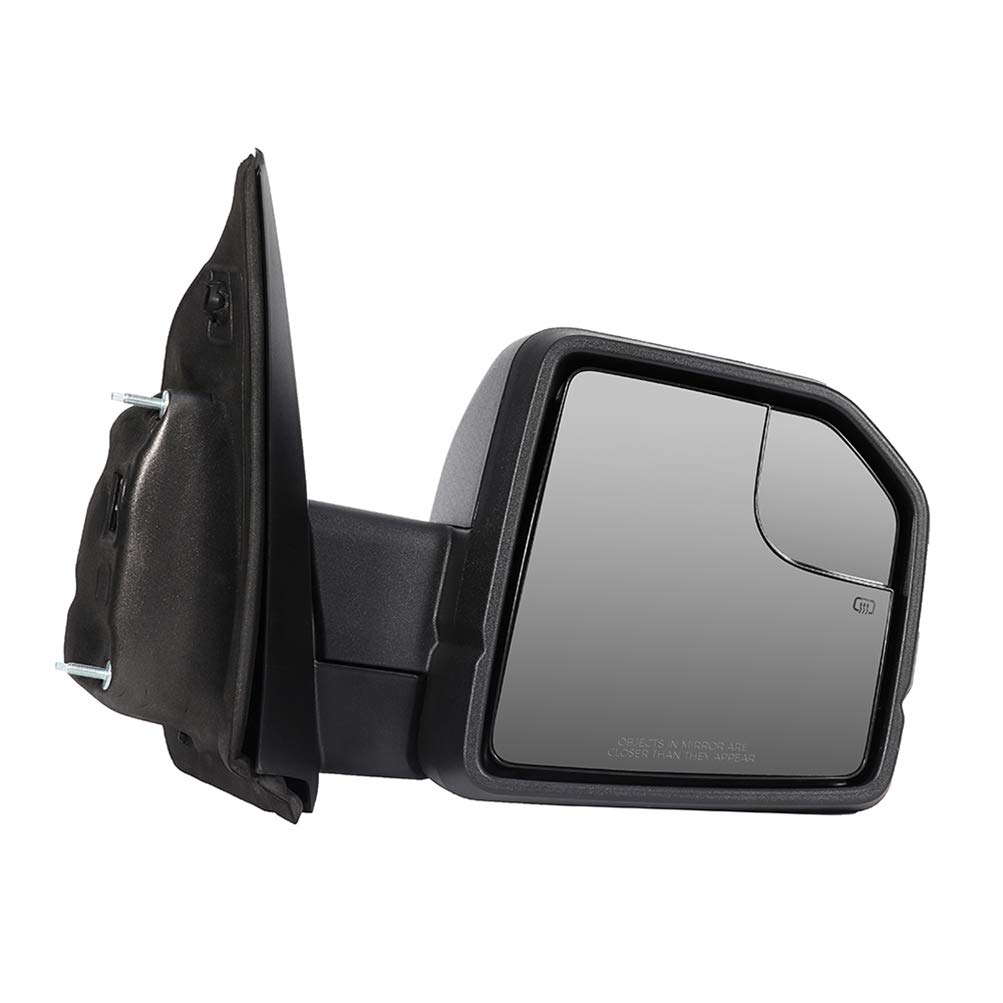 2015-2019 Ford F150 Power Adjustable Heated Towing Mirrors with Turn Signal - Black Housing Manual Folding & Telescoping Pair (Left & Right) - Perfect for Truck Towing, Highway Driving & Enhanced Visibility
