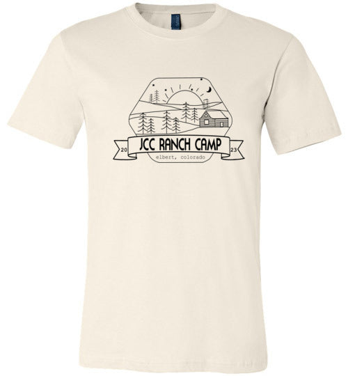 JCC Ranch Short Sleeve T-Shirt for Men & Women - 2023 Double Sided Printed Graphic Tee - Casual Summer Cotton Shirt for Outdoor Activities, Travel & Daily Wear