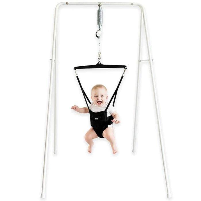 Original Jolly Jumper Baby Exerciser with Stand & Musical Mat - Fun Developmental Activity for Infants - Perfect for Playtime, Motor Skills & Parent-Child Bonding