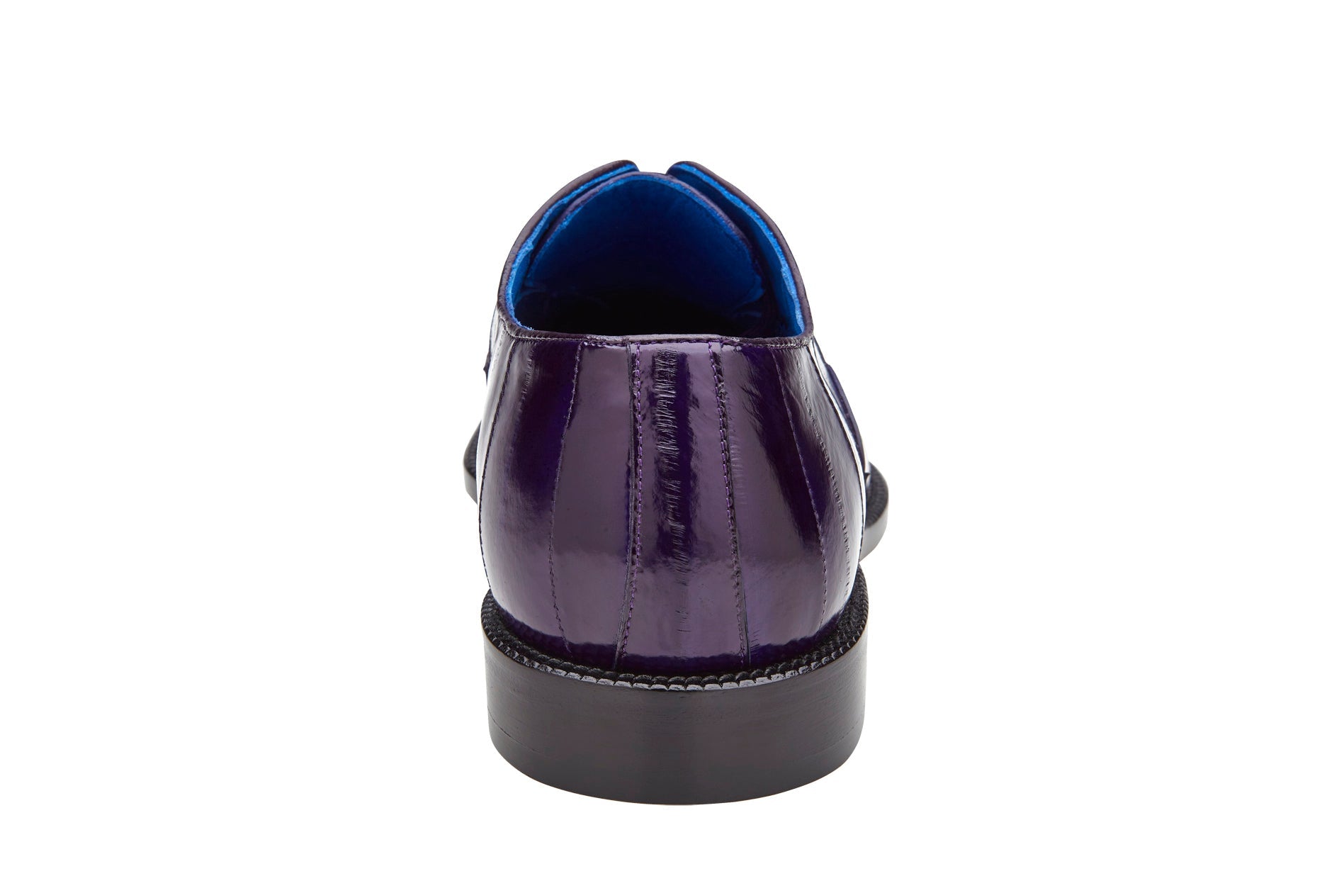 Belvedere Mare Genuine Ostrich & Eel Leather Dress Shoes in Purple - Size 2P7 | Luxury Formal Footwear for Weddings, Business Meetings & Special Occasions