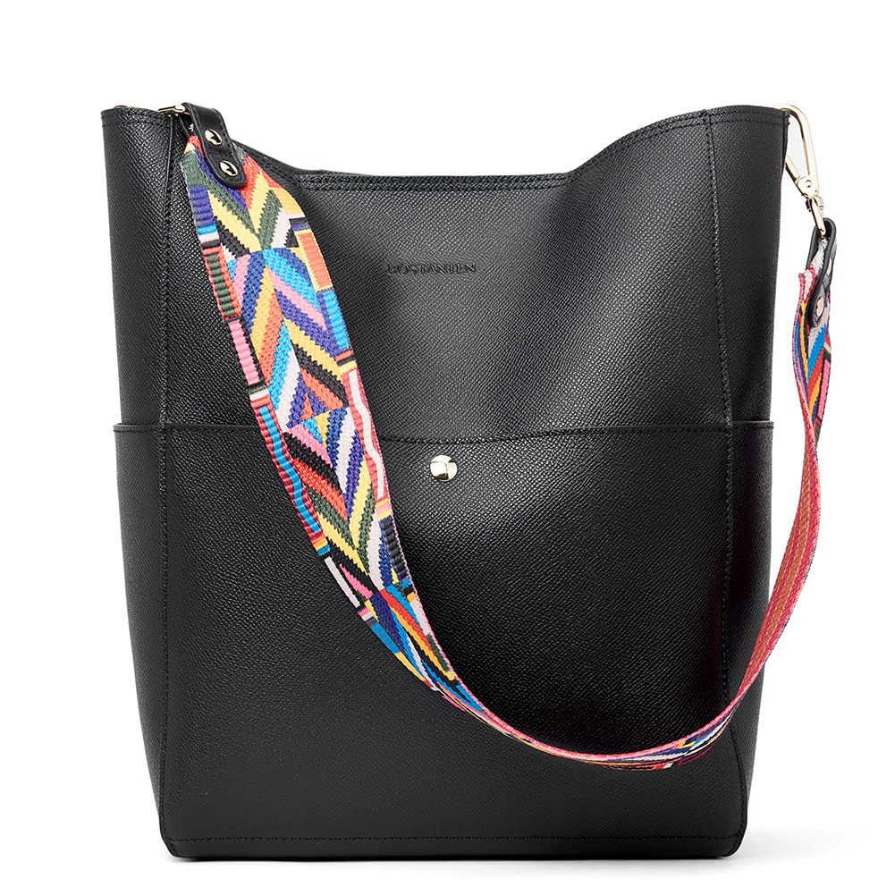 BOSTANTEN Women's Genuine Leather Handbags - Stylish Designer Tote & Bucket Purse for Work, Travel & Everyday Use