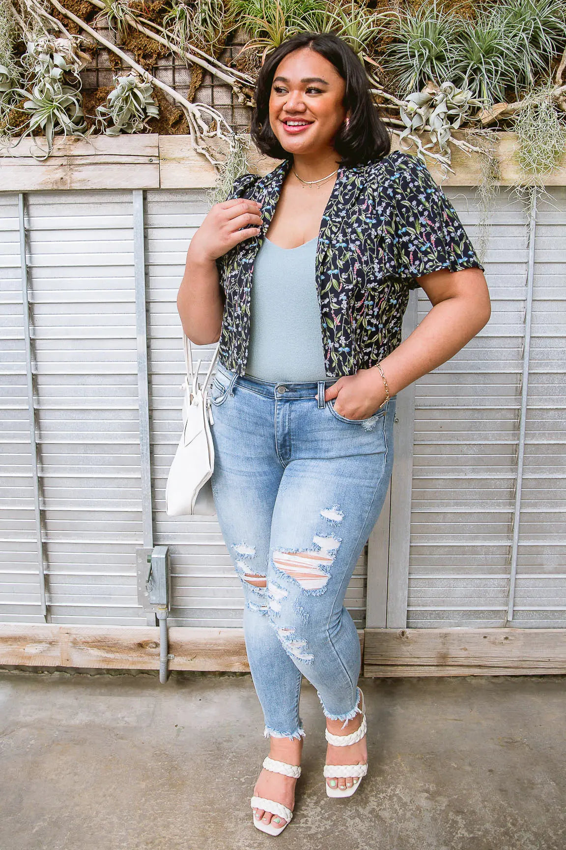 Premium Day Lily Top - Women's Floral Print Blouse for Casual & Summer Wear | Perfect for Outings, Dates, and Office Outfits