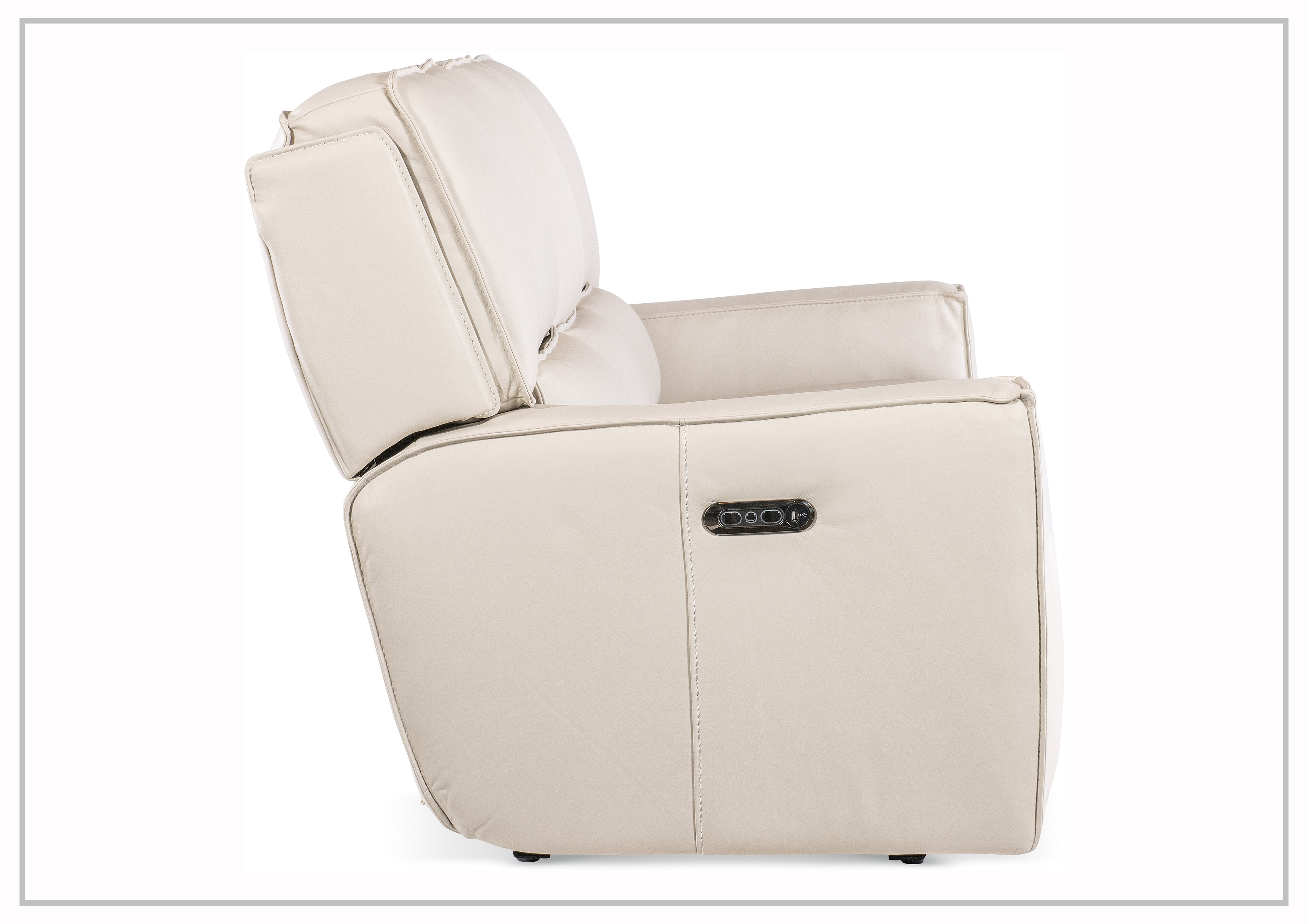 Hooker Furniture Miles Zero Gravity Power Recliner Leather Sofa - Adjustable Electric Recliner with Lumbar Support for Living Room, Home Theater & Office Comfort